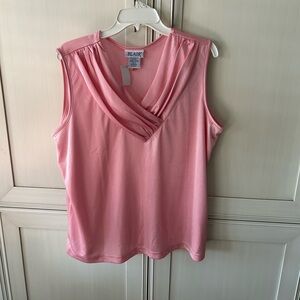 Blair Women's Soft Pink Drape Neck Blouse